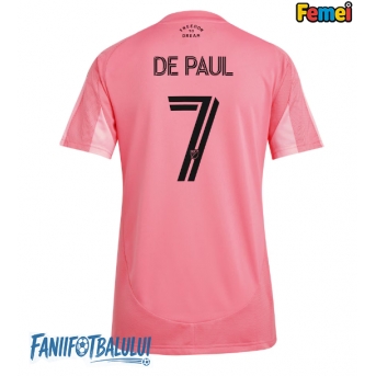 Inter Miami Rodrigo De Paul #7 Tricou Fotbal Replică 2025-26 Femei Acasa